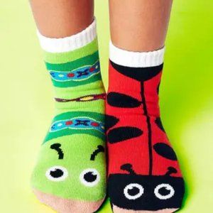 Lady Bug and Caterpillar Socks Mismatched
